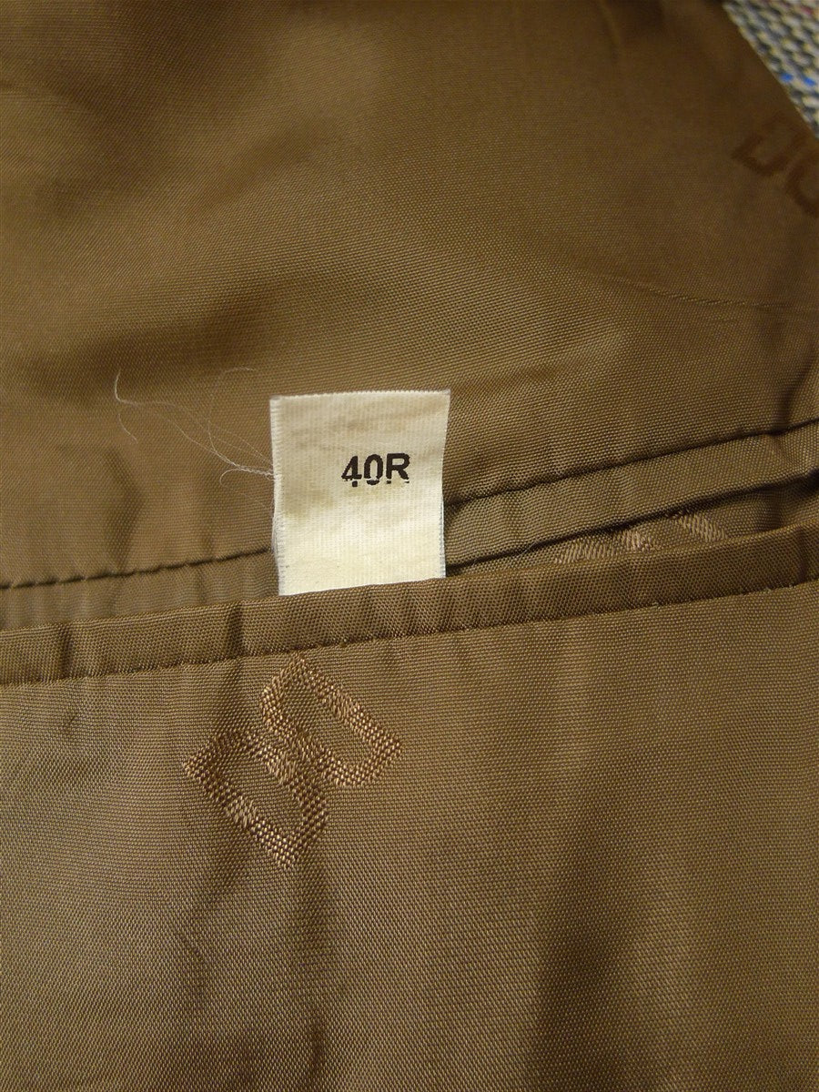 26/0206 immaculate daks london wp check tweed wool sports jacket blazer 41 regular