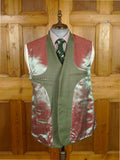 26/0204 immaculate 2012 bespoke tailored green / red wp check tweed sports jacket 44 short to regular