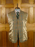 26/0199 fabulous 1950s 1960s vintage british bold gun check tweed jacket w/ beautiful detailing 43 regular
