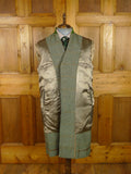 26/0201 immaculate 1950s 1960s vintage irish tweed green glen check coat overcoat w/ velvet collar 44-45