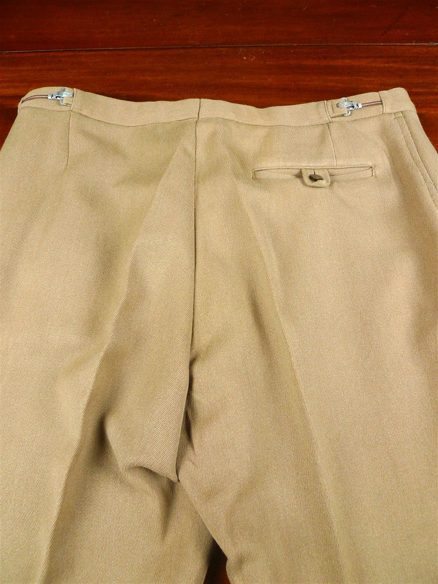 26/0222 vintage harry hall tan beige cavalry twill country trouser 36