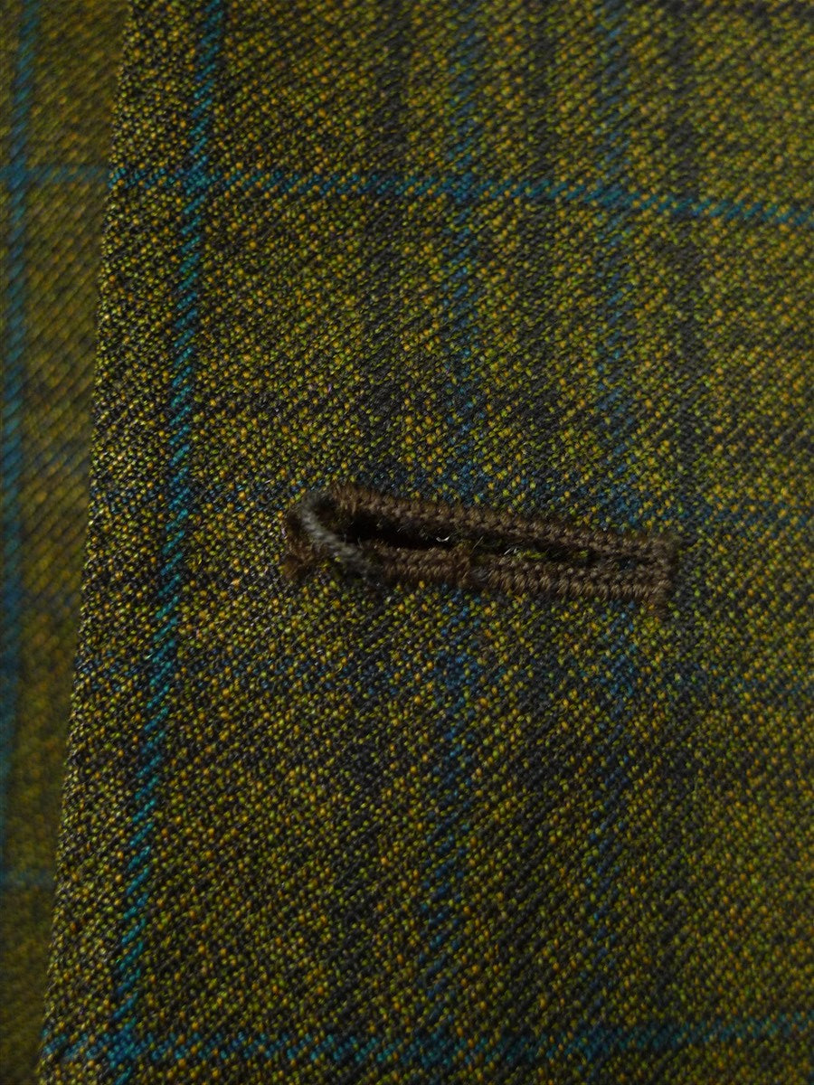 26/0226 vintage aquascutum london green glen check heavyweight twist tweed suit 40 regular