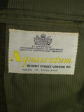 26/0226 vintage aquascutum london green glen check heavyweight twist tweed suit 40 regular