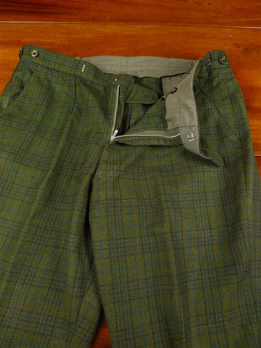 26/0226 vintage aquascutum london green glen check heavyweight twist tweed suit 40 regular