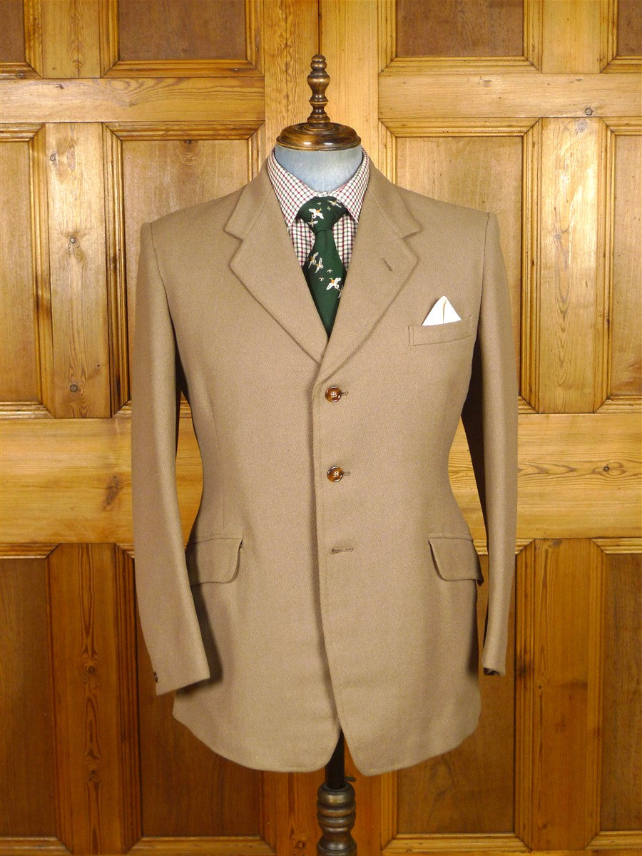 26/0229 exceptional vintage harry hall extra-heavyweight fawn brown cavalry twill country suit 41 regular