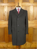 26/0236 immaculate heavyweight vintage charcoal grey crombie wool overcoat 42 regular