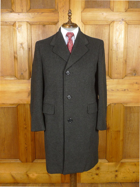 26/0236 immaculate heavyweight vintage charcoal grey crombie wool overcoat 42 regular