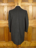 26/0236 immaculate heavyweight vintage charcoal grey crombie wool overcoat 42 regular