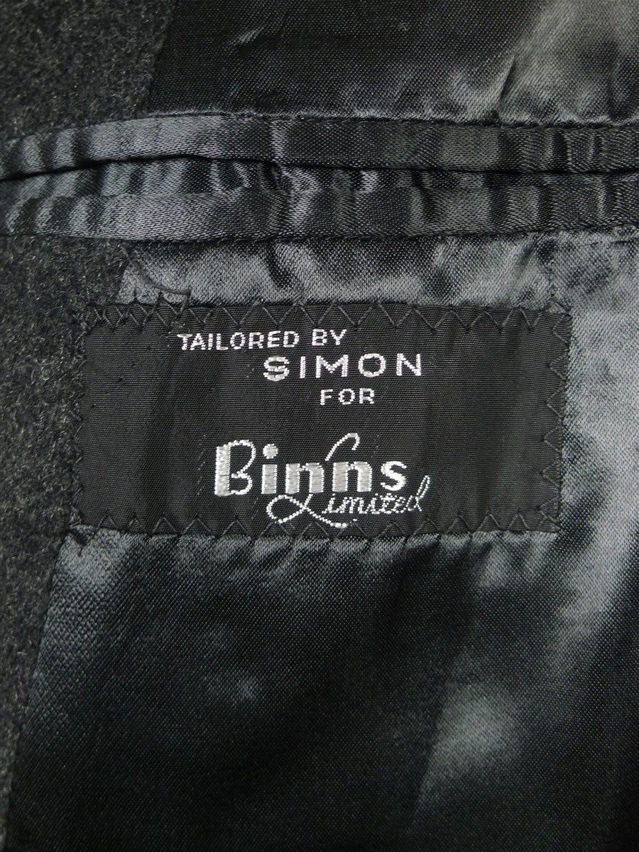 26/0236 immaculate heavyweight vintage charcoal grey crombie wool overcoat 42 regular