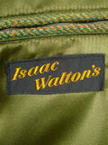 26/0235 immaculate extra-heavyweight isaac walton's custom grade green wp check shooting field coat 44
