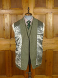 26/0234 superb extra-heavyweight bespoke green twill tweed 3-piece country suit w/ ghillie collar 42 short