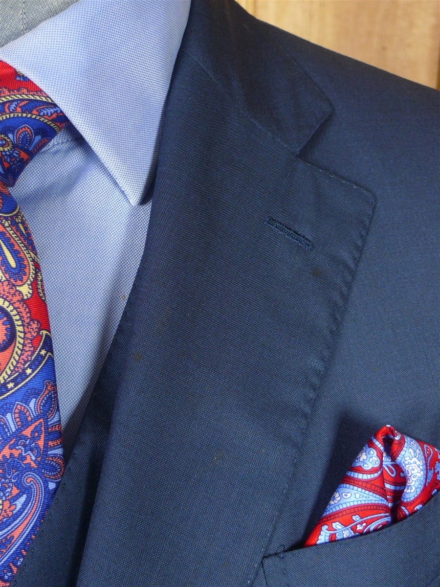 26/0231 immaculate 2019 italian bespoke teal blue super 150s luxury wool 3-piece suit 42 short to regular