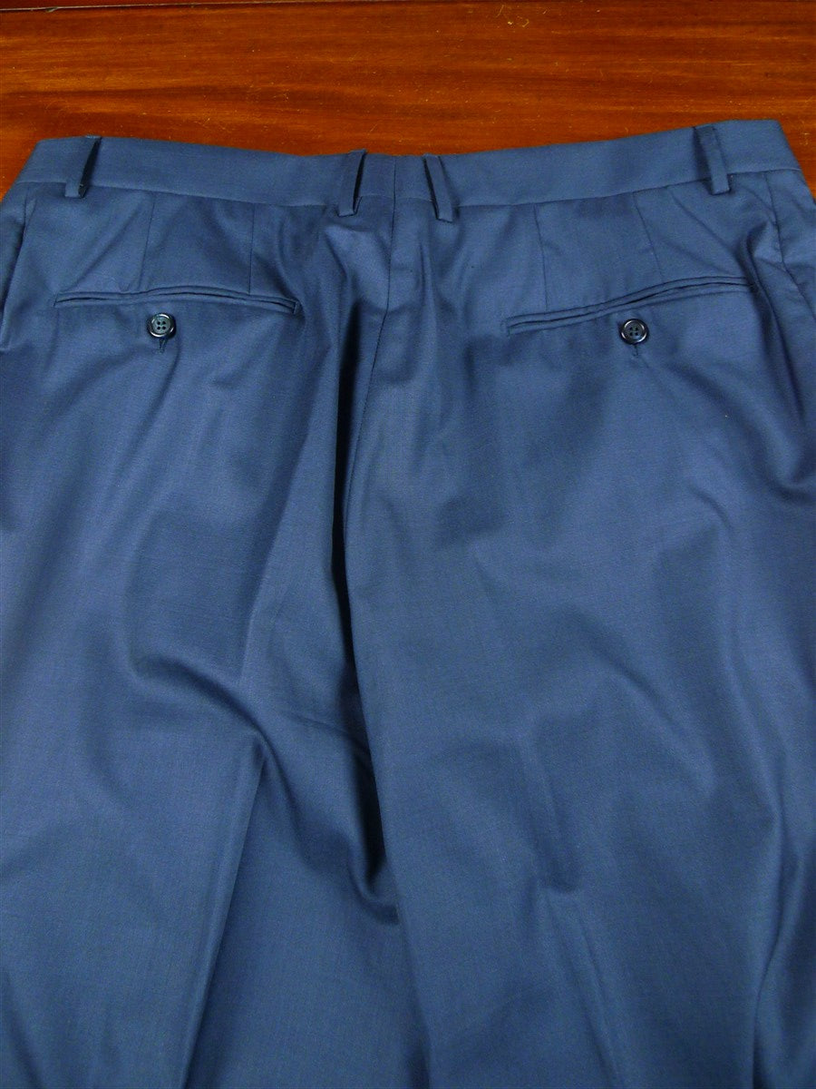 26/0231 immaculate 2019 italian bespoke teal blue super 150s luxury wool 3-piece suit 42 short to regular