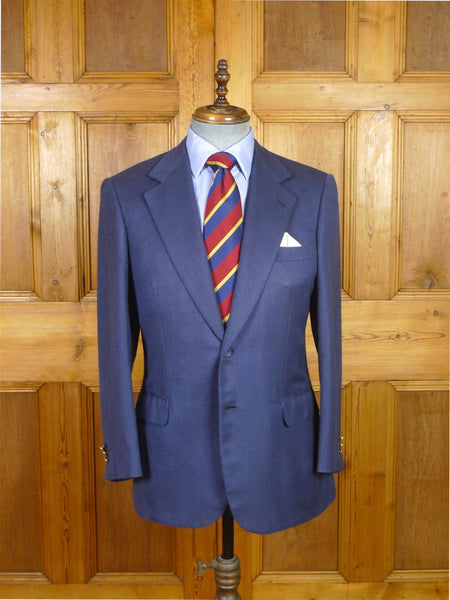 26/0232 vintage brioni pure cashmere blue birds-eye weave luxury blazer 39 short