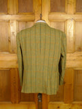26/0244 p&j haggart of aberfeldy heavyweight green wp check tweed shooting jacket w/ action back 50 short to regular