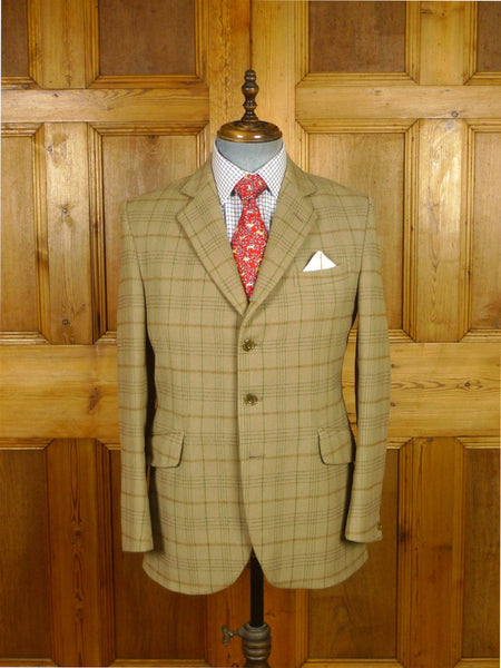 26/0246 immaculate lambourne fawn wp check heavyweight cavalry twill country jacket 38-39 short to regular