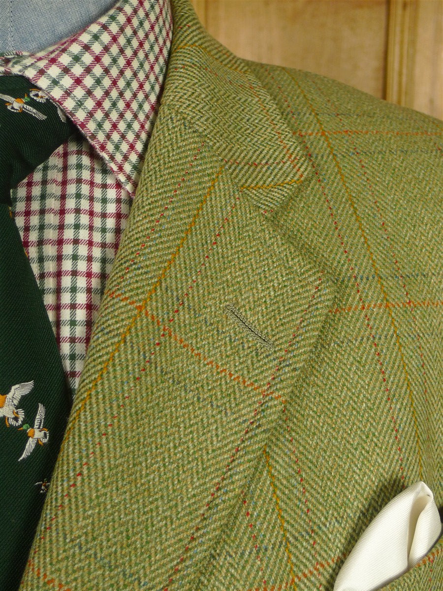 26/0242 immaculate bladen supasax green wp check tweed jacket 45 regular