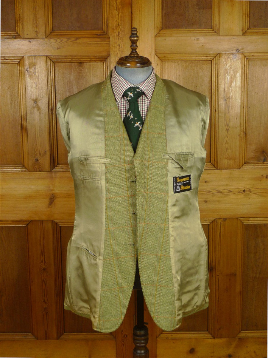 26/0242 immaculate bladen supasax green wp check tweed jacket 45 regular