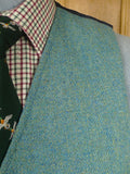 26/0238 immaculate p&j haggart of aberfeldy lovat green & blue tweed country kilt waistcoat 44-45