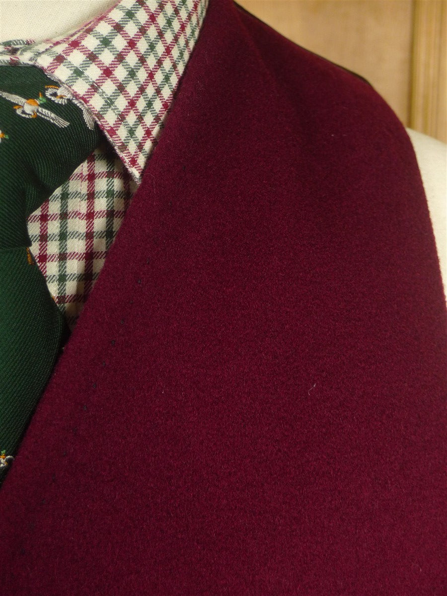 26/0239 immaculate lambourne burgundy red doeskin wool country waistcoat 38