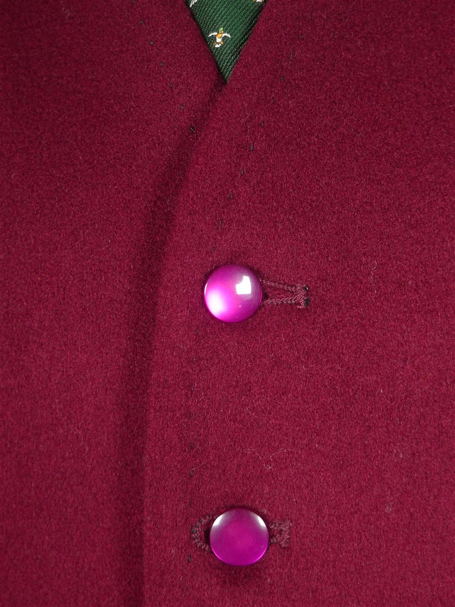 26/0239 immaculate lambourne burgundy red doeskin wool country waistcoat 38