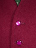 26/0239 immaculate lambourne burgundy red doeskin wool country waistcoat 38