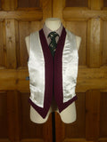 26/0239 immaculate lambourne burgundy red doeskin wool country waistcoat 38