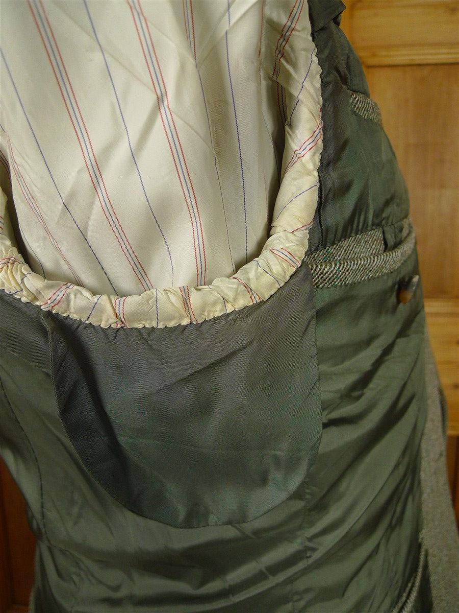 26/0250 vintage 1982 wells of mayfair savile row bespoke green wp check heavyweight tweed suit 40-41 regular