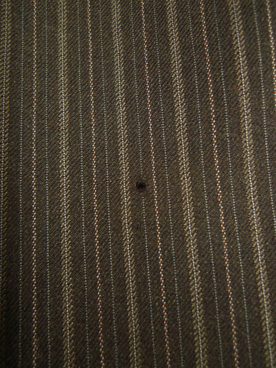 26/0251 wonderful 1979 vintage wells of mayfair savile row bespoke brown multi-stripe suit w/ paisley linings 39 regular