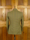 26/0253 immaculate vintage british brown wp check cavalry twill country jacket 40 short to regular