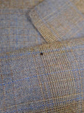 26/0257 vintage aquascutum london grey / brown check wool suit 42 regular