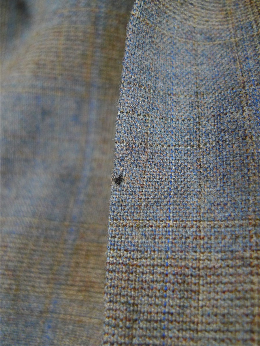 26/0257 vintage aquascutum london grey / brown check wool suit 42 regular