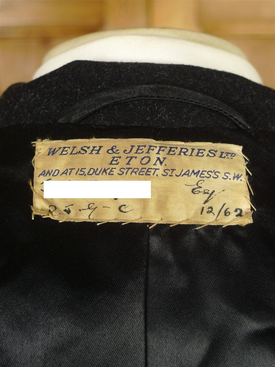 26/0262 exceptional nr immaculate 1962 vintage savile row bespoke extra-heavyweight d/b charcoal grey 'king' coat overcoat 34-36