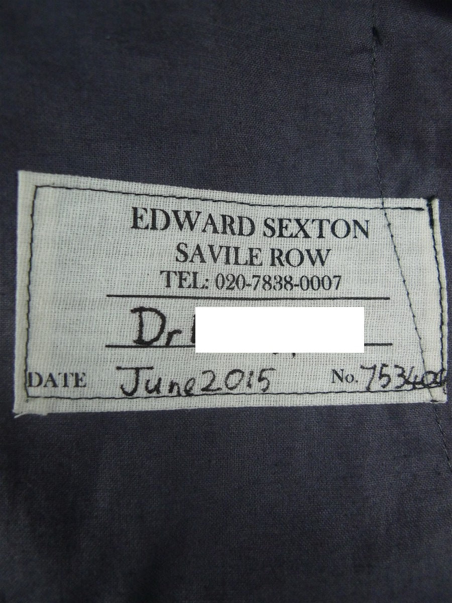 26/0264 edward sexton 2015 savile row bespoke grey worsted flannel trouser 43-48