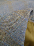 26/0257 vintage aquascutum london grey / brown check wool suit 42 regular