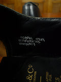 26/0302 peal & co for brooks bros black plain toe oxford shoe uk 9.5 d