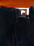 26/0282 immaculate british navy blue slim-fit corduroy country trouser 36