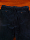 26/0282 immaculate british navy blue slim-fit corduroy country trouser 36