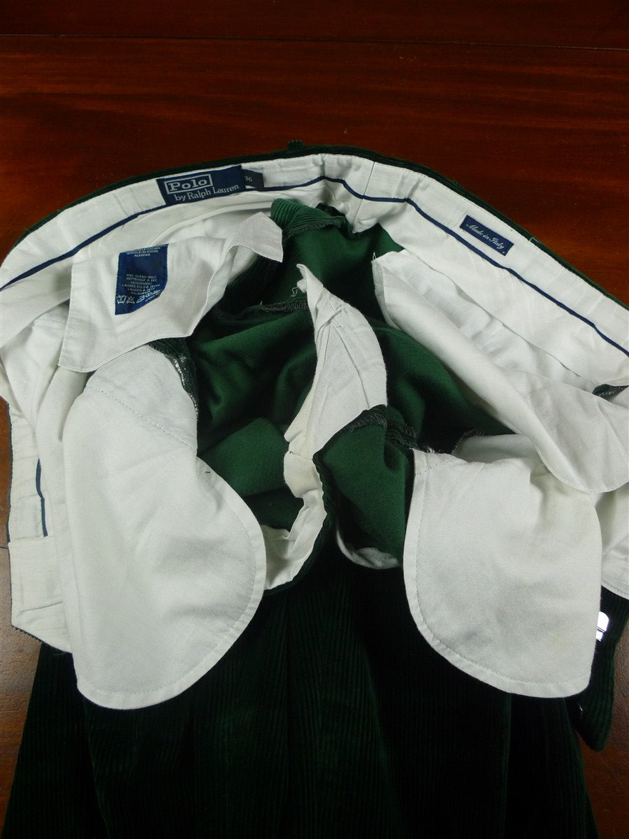 26/0281 immaculate ralph lauren green corduroy country trouser 36