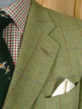26/0271 immaculate bladen original green wp check tweed hacking jacket rrp £450 46 long