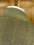 26/0272 vintage wells of mayfair savile row wp check tweed coat overcoat 40