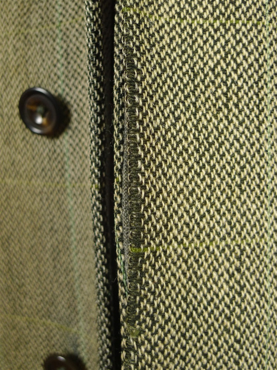 26/0272 vintage wells of mayfair savile row wp check tweed coat overcoat 40