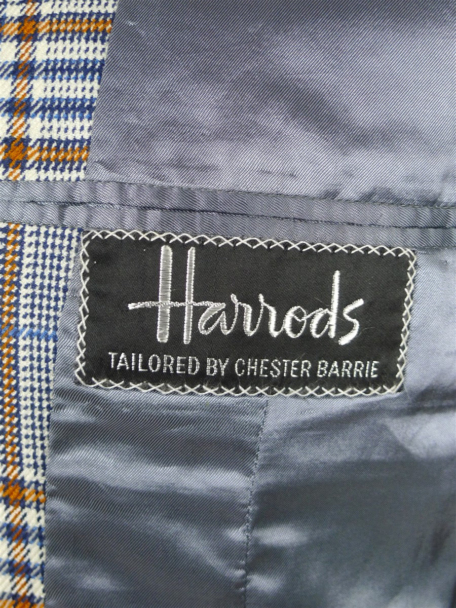 26/0285 beautiful vintage chester barrie for harrods grey bold check wool sports jacket blazer 40 regular