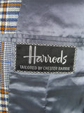26/0285 beautiful vintage chester barrie for harrods grey bold check wool sports jacket blazer 40 regular