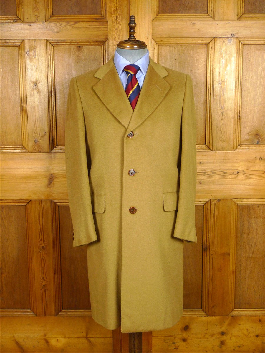 26/0289 near immaculate vintage chester barrie pure cashmere camel coat overcoat 38-39 regular