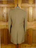 26/0295 vintage british warm style overcoat w/ leather buttons 36-38