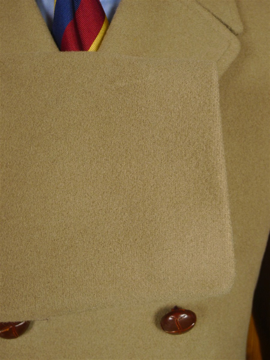 26/0295 vintage british warm style overcoat w/ leather buttons 36-38