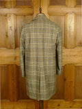 26/0290 fabulous vintage daks glen check tweed raglan coat overcoat 38-40