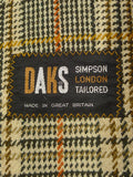 26/0290 fabulous vintage daks glen check tweed raglan coat overcoat 38-40