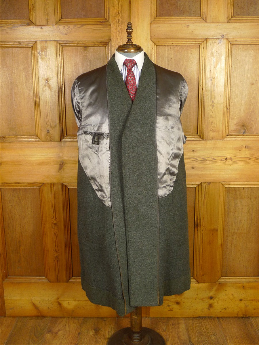 26/0294 heavyweight 1950s vintage crombie wool grey ulster coat overcoat 44-45